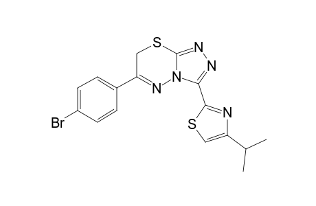 6-(4-bromophenyl)-3-(4-isopropylthiazol-2-yl)-7H-[1,2,4]triazolo[3,4-b][1,3,4]thiadiazine