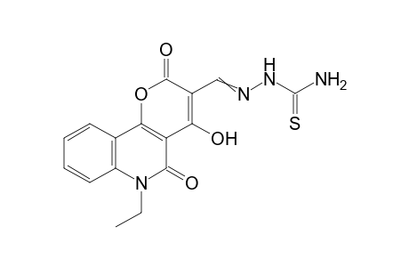 2-[(6-Ethyl-4-hydroxy-2,5-dioxo-5,6-dihydro-2H-pyrano[3,2-c]quinolin-3-yl)methylidene]hydrazinecarbothioamide