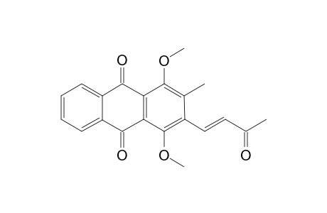 (E)-1,4-DIMETHOXY-2-METHYL-3-(3'-OXOBUT-1'-ENYL)-9,10-ANTHRAQUINONE