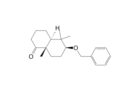 1(2H)-Naphthalenone, octahydro-5,5,8a-trimethyl-6-(phenylmethoxy)-, (4a.alpha.,6.beta.,8a.beta.)-(.+-.)-