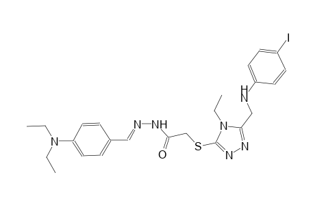N'-{(E)-[4-(diethylamino)phenyl]methylidene}-2-({4-ethyl-5-[(4-iodoanilino)methyl]-4H-1,2,4-triazol-3-yl}sulfanyl)acetohydrazide