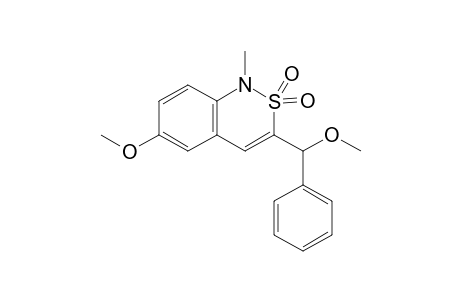 6-Methoxy-3-(methoxy-phenyl-methyl)-1-methyl-1H-benzo[c][1,2]thiazine 2,2-dioxide