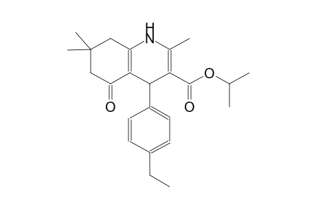 isopropyl 4-(4-ethylphenyl)-2,7,7-trimethyl-5-oxo-1,4,5,6,7,8-hexahydro-3-quinolinecarboxylate