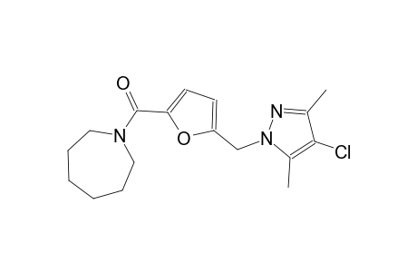 1-{5-[(4-chloro-3,5-dimethyl-1H-pyrazol-1-yl)methyl]-2-furoyl}hexahydro-1H-azepine
