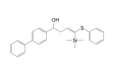4-(Hydroxy)-4-(p-biphenyl)-1-(phenylthio)-1-(trimethylsilyl)-1-butene