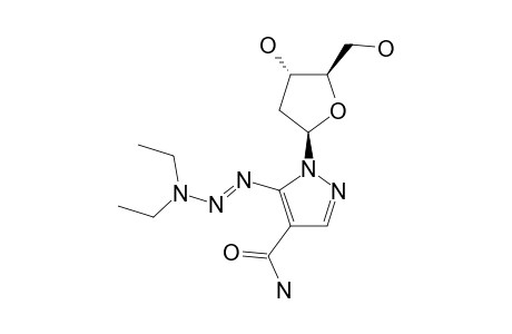 1-(2-DEOXY-BETA-D-ERYTHRO-PENTOFURANOSYL)-5-(3,3-DIETHYL-1-TRIAZENO)-PYRAZOLE-4-CARBOXAMIDE