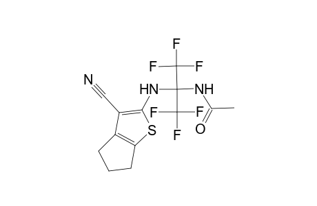 Acetamide, N-[1-(5,6-dihydro-3-cyano-4H-cyclopenta[b]thien-2-ylamino)-2,2,2-trifluoro-1-trifluoromethylethyl]-
