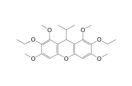 2,7-Diethoxy-1,3,6,8-tetramethoxy-9-isopropyl-9H-xanthene