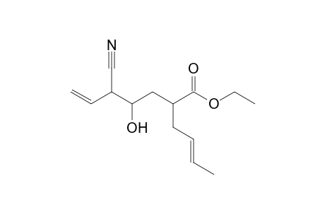 2-[(E)-but-2-enyl]-5-cyano-4-hydroxy-6-heptenoic acid ethyl ester