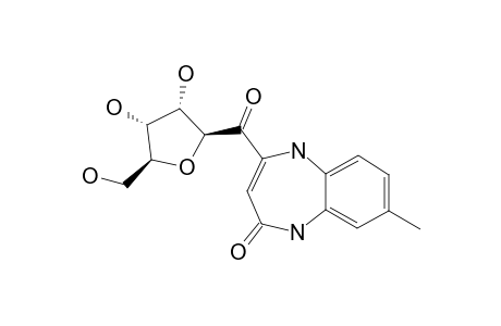 8-METHYL-4-[1-(BETA-D-RIBOFURANOSYL)-OXO]-1,3-DIHYDRO-2H-1,5-BENZODIAZEPIN-2-ONE