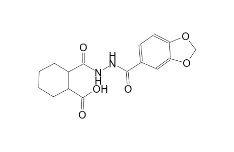 2-{[2-(1,3-benzodioxol-5-ylcarbonyl)hydrazino]carbonyl}cyclohexanecarboxylic acid