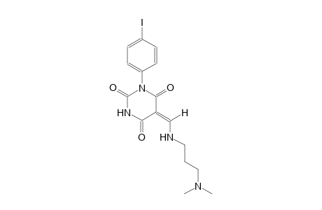 (5E)-5-({[3-(dimethylamino)propyl]amino}methylene)-1-(4-iodophenyl)-2,4,6(1H,3H,5H)-pyrimidinetrione
