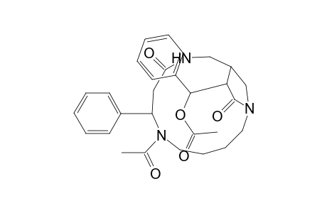 13-(alpha-acetoxybenzyl)-6-acetyl-7-phenyl-1,6,10-triazabicyclo[10.2.1]pentadecan-9,14-dione