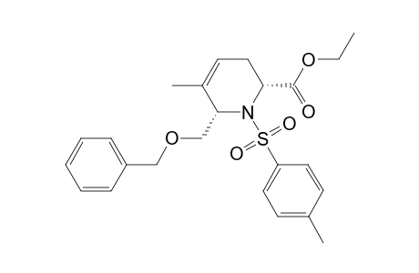 cis-2-(Benzyloxymethyl)-1-tosyl-3-methyl-tetrahydropyridin-6-carboxylic acid ethyl ester
