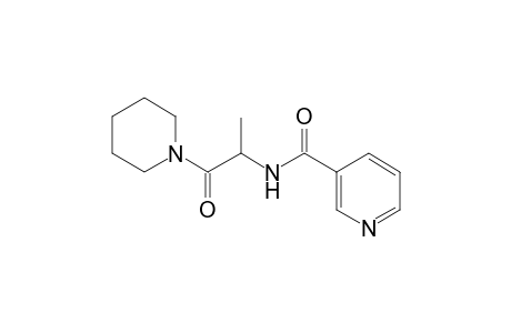 N-(1-oxidanylidene-1-piperidin-1-yl-propan-2-yl)pyridine-3-carboxamide