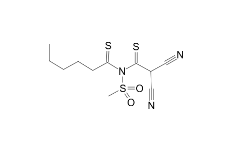 N-(2,2-Dicyano-1-thioxoethyl)-N-(methylsulfonyl)hexanethioamide
