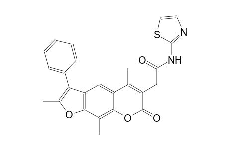 7H-furo[3,2-g][1]benzopyran-6-acetamide, 2,5,9-trimethyl-7-oxo-3-phenyl-N-(2-thiazolyl)-