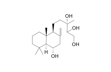 (+)-(2-.xi.,3S)-5-((1S,4S,4aS,8aR)-4-Hydroxy-5,5,8a-trimethyl-2-methylenedecahydro-1-naphthalenyl)-3-methyl-1,2,3-pentanetriol