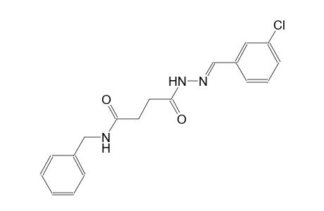 butanoic acid, 4-oxo-4-[(phenylmethyl)amino]-, 2-[(E)-(3-chlorophenyl)methylidene]hydrazide