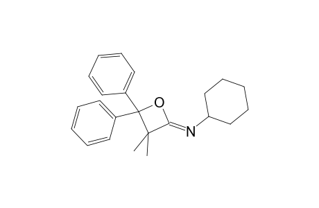 Cyclohexylamine, N-(3,3-dimethyl-4,4-diphenyl-2-oxetanylidene)-