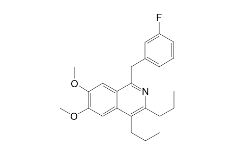 1-(3-Fluorobenzyl)-6,7-dimethoxy-3,4-di-n-propylisoquinoline