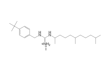 Guanidine, N-[[4-(1,1-dimethylethyl)phenyl]methyl]-N'-(1,5,9-trimethyldecyl)-, monohydriodide