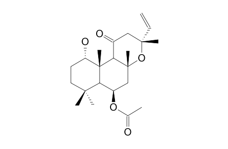 PLECTRORNATIN-B;6-BETA-ACETOXY-8-ALPHA,13R*-EPOXY-11-OXO-14-LABDEN-1-ALPHA-OL
