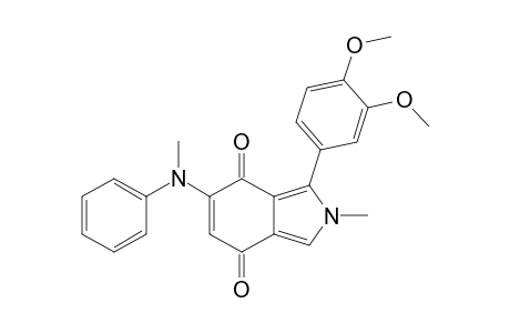 2-Methyl-1-(3',4'-dimethoxyphenyl)-6-(N-methylanilino)-2H-isoindole-4,7-dione
