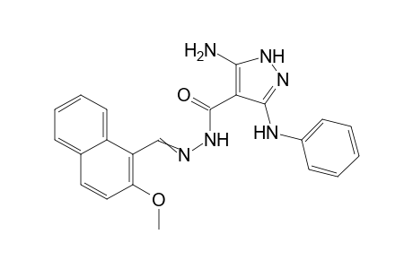 5-Amino-N-((2-methoxynaphthalen-1-yl)methylene)-3-(phenylamino)-1H-pyrazole-4-carbohydrazide