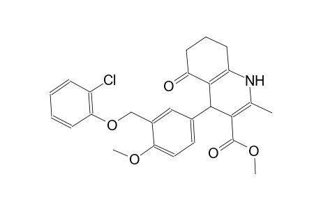 methyl 4-{3-[(2-chlorophenoxy)methyl]-4-methoxyphenyl}-2-methyl-5-oxo-1,4,5,6,7,8-hexahydro-3-quinolinecarboxylate