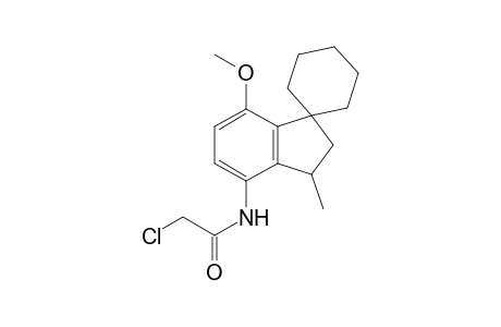 2-Chloranyl-N-(7-methoxy-3-methyl-spiro[2,3-dihydroindene-1,1'-cyclohexane]-4-yl)ethanamide
