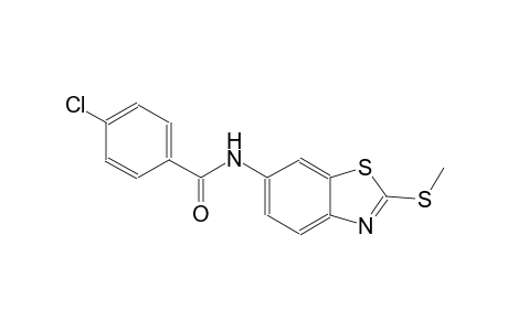 4-chloro-N-[2-(methylsulfanyl)-1,3-benzothiazol-6-yl]benzamide