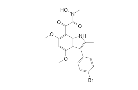 N-Hydroxy-N-methyl-[2-(3-(4-bromophenyl)-4,6-dimethoxy-2-methylindol-7-yl)]glyoxylamide