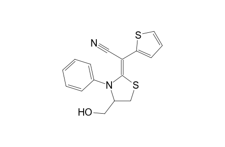 2-(1-Cyano-1-(2-thiophenyl))methylene-4-hydroxymethyl-3-phenylthiazolidine