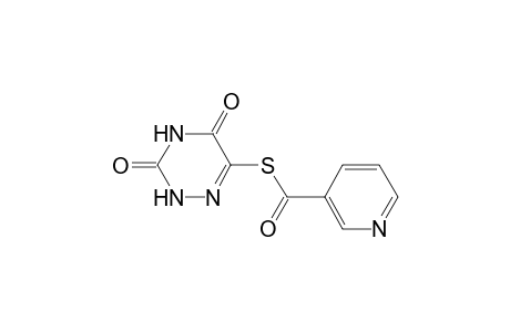3-Pyridinecarbothioic acid S-(3,5-dioxo-2H-1,2,4-triazin-6-yl) ester