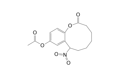 2H-1-Benzoxecin-2-one, 10-(acetyloxy)-3,4,5,6,7,8-hexahydro-8-nitro-