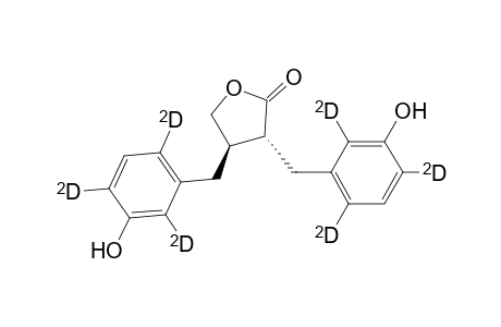 2(3H)-Furanone, dihydro-3,4-bis[(3-hydroxyphenyl-2,4,6-D3)methyl]-, trans-