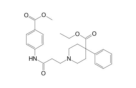 1-[3-(4-carbomethoxyanilino)-3-keto-propyl]-4-phenyl-isonipecotic acid ethyl ester