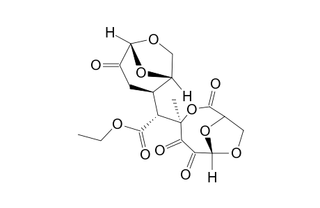 Ethyl (2R)-2-{(1S,2R,5R)-4-oxo-6,8-dioxabicyclo[3.2.1]octan-2-yl}-2-{(5R,4R,7S)-4-methyl-2,5,6-trioxo-3,8,10-trioxabicyclo[5.2.1]dec-4-yl}ethanoate