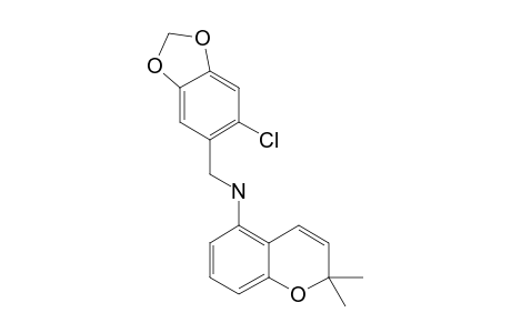 N-(2-CHLORO-4,5-METHYLENEDIOXYBENZYL)-2,2-DIMETHYL-5-CHROMENYLAMINE