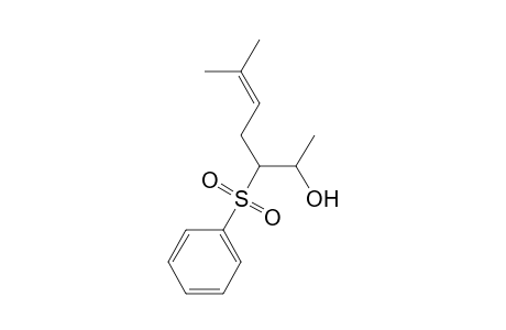 6-Methyl-3-phenylsulphonylhept-5-en-2-ol