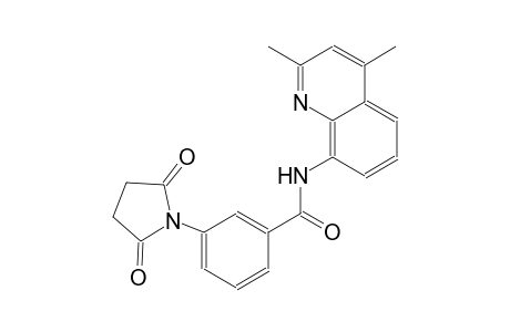 N-(2,4-dimethyl-8-quinolinyl)-3-(2,5-dioxo-1-pyrrolidinyl)benzamide