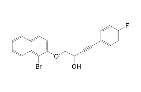 1-(1-bromanylnaphthalen-2-yl)oxy-4-(4-fluorophenyl)but-3-yn-2-ol