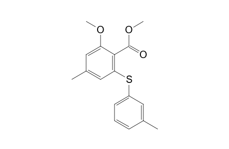 Methyl 2-methoxy-4-methyl-6-(3-methylphenylsulfanyl)-benzoate