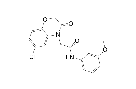 2-(6-Chloro-3-oxo-2,3-dihydro-4H-1,4-benzoxazin-4-yl)-N-(3-methoxyphenyl)acetamide