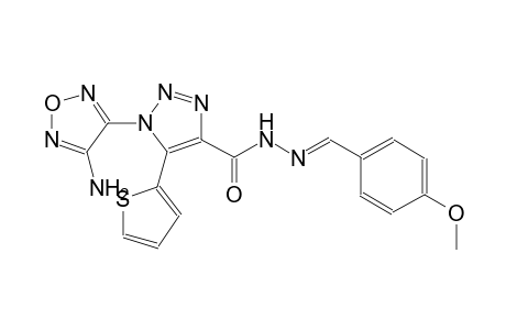 1-(4-amino-1,2,5-oxadiazol-3-yl)-N'-[(E)-(4-methoxyphenyl)methylidene]-5-(2-thienyl)-1H-1,2,3-triazole-4-carbohydrazide