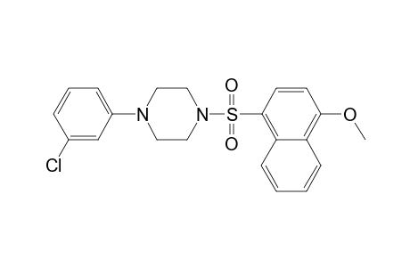 1-(3-Chlorophenyl)-4-[(4-methoxy-1-naphthyl)sulfonyl]piperazine