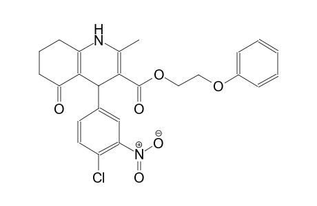 3-quinolinecarboxylic acid, 4-(4-chloro-3-nitrophenyl)-1,4,5,6,7,8-hexahydro-2-methyl-5-oxo-, 2-phenoxyethyl ester