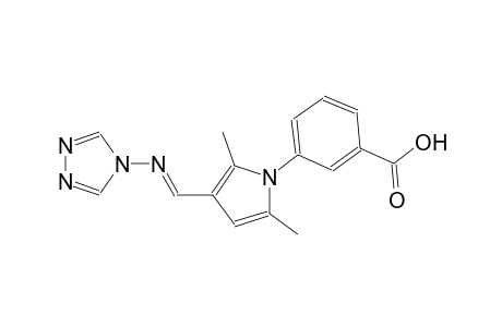 3-{2,5-dimethyl-3-[(E)-(4H-1,2,4-triazol-4-ylimino)methyl]-1H-pyrrol-1-yl}benzoic acid