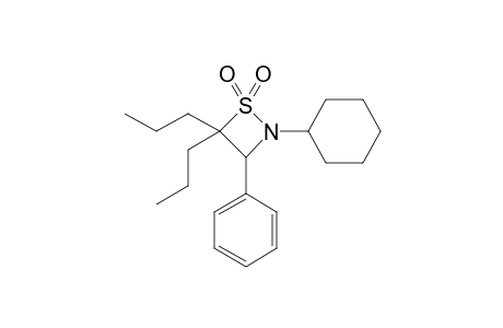 2-Cyclohexyl-3-phenyl-4,4-dipropyl-1,2-thiazetidine 1,1-dioxide